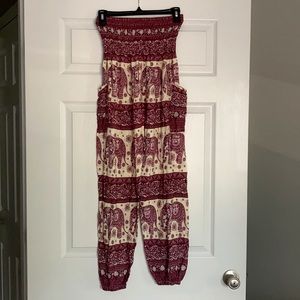 Printed Elephant Harem Pants